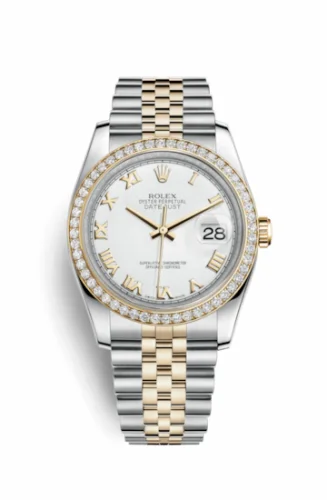Rolex Datejust 36 Rolesor Yellow Diamond / Jubilee / White Roman 116243-0001