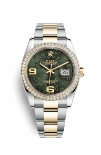 Rolex Datejust 36 Rolesor Yellow Diamond / Oyster / Green Floral 116243-0006
