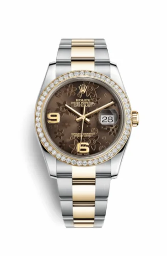 Rolex Datejust 36 Rolesor Yellow Diamond / Oyster / Bronze Floral 116243-0007