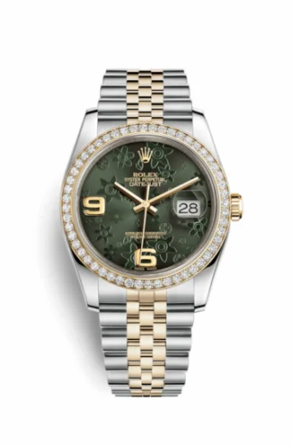 Rolex Datejust 36 Rolesor Yellow Diamond / Jubilee / Green Floral 116243-0009
