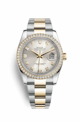 Rolex Datejust 36 Rolesor Yellow Diamond / Oyster / Silver Diamond 116243-0012