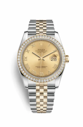 Rolex Datejust 36 Rolesor Yellow Diamond / Jubilee / Champagne Roman 116243-0019