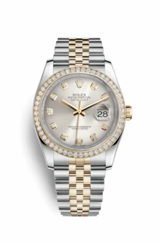 Rolex Datejust 36 Rolesor Yellow Diamond / Jubilee / Silver Diamond 116243-0022