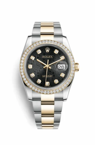 Rolex Datejust 36 Rolesor Yellow Diamond / Oyster / Black Computer 116243-0024