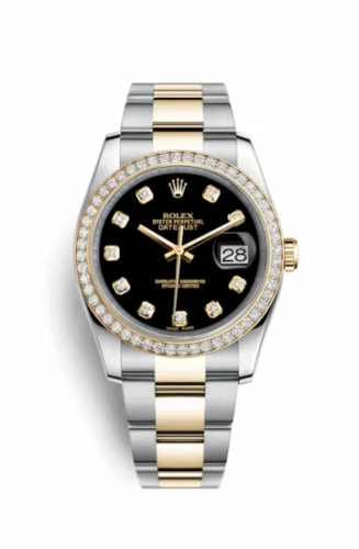 Rolex Datejust 36 Rolesor Yellow Diamond / Oyster / Black Diamond 116243-0025