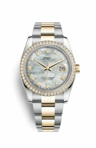 Rolex Datejust 36 Rolesor Yellow Diamond / Oyster / MOP Roman 116243-0026