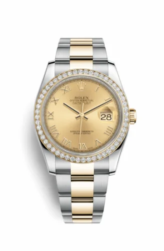 Rolex Datejust 36 Rolesor Yellow Diamond / Oyster / Champagne Roman 116243-0028