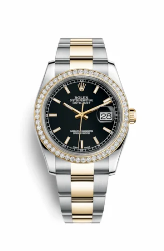 Rolex Datejust 36 Rolesor Yellow Diamond / Oyster / Black 116243-0049