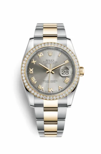 Rolex Datejust 36 Rolesor Yellow Diamond / Oyster / Steel Roman 116243-0058
