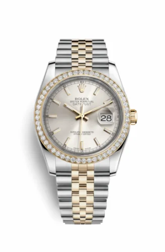 Rolex Datejust 36 Rolesor Yellow Diamond / Jubilee / Silver 116243-0061