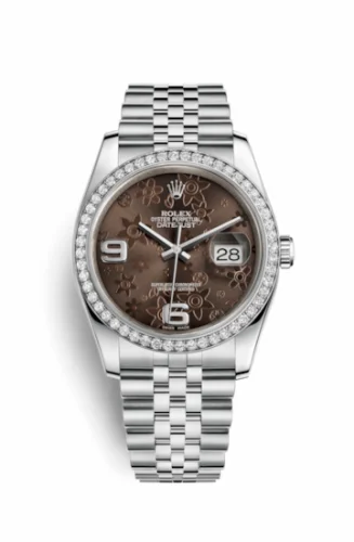 Rolex Datejust 36 Stainless Steel Diamond / Jubilee/ Bronze Floral 116244-0003