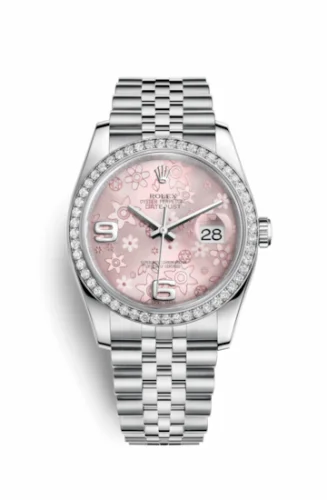 Rolex Datejust 36 Stainless Steel Diamond / Jubilee / Pink Floral 116244-0004