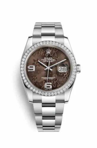 Rolex Datejust 36 Stainless Steel Diamond / Oyster / Bronze Floral 116244-0006