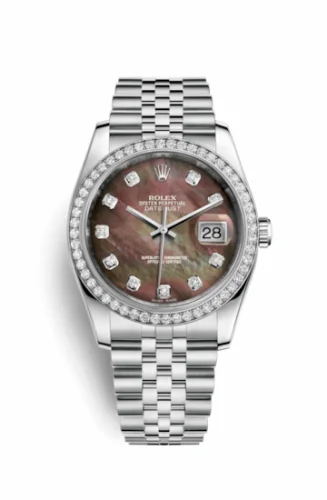 Rolex Datejust 36 Stainless Steel Diamond / Jubilee / Black MOP 116244-0012