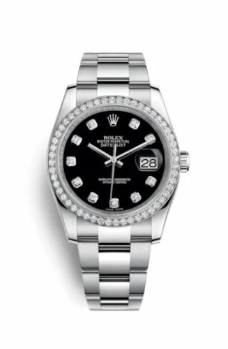 Rolex Datejust 36 Stainless Steel Diamond / Oyster / Black Diamond 116244-0017