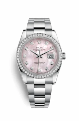 Rolex Datejust 36 Stainless Steel Diamond / Oyster / Pink MOP 116244-0018