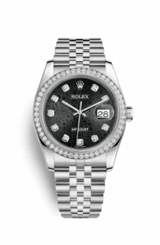 Rolex Datejust 36 Stainless Steel Diamond / Jubilee / Black Computer 116244-0029
