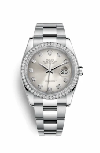 Rolex Datejust 36 Stainless Steel Diamond / Oyster / Silver Diamonds 116244-0033