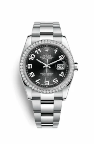 Rolex Datejust 36 Stainless Steel Diamond / Oyster / Black Arabic 116244-0042