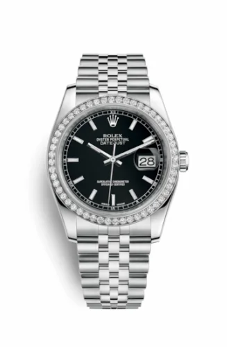 Rolex Datejust 36 Stainless Steel Diamond / Jubilee / Black 116244-0043