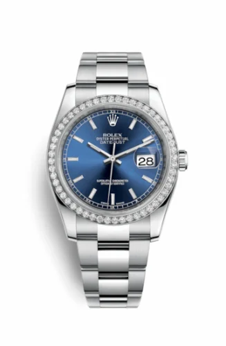 Rolex Datejust 36 Stainless Steel Diamond / Oyster / Blue 116244-0048