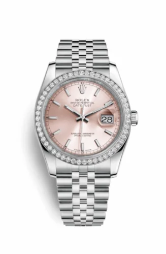 Rolex Datejust 36 Stainless Steel Diamond / Jubilee / Pink 116244-0050