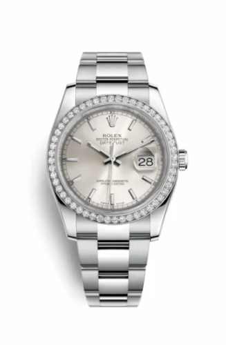 Rolex Datejust 36 Stainless Steel Diamond / Oyster / Silver 116244-0051