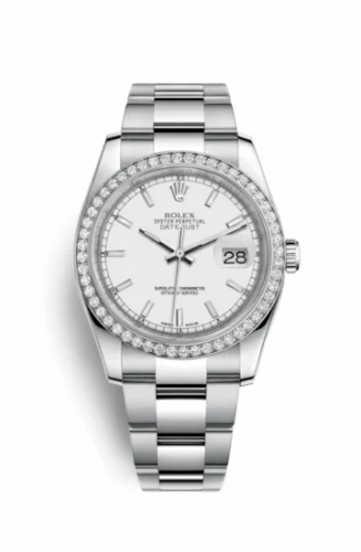 Rolex Datejust 36 Stainless Steel Diamond / Oyster / White 116244-0057