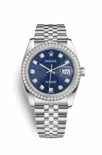 Rolex Datejust 36 Stainless Steel Diamond / Jubilee / Blue Computer 116244-0059