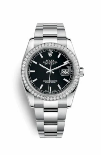 Rolex Datejust 36 Stainless Steel Diamond / Oyster / Black 116244-0060