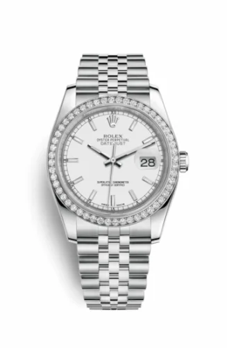 Rolex Datejust 36 Stainless Steel Diamond / Jubilee / White 116244-0064