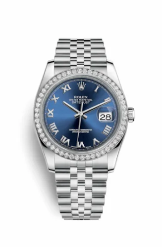 Rolex Datejust 36 Stainless Steel Diamond / Jubilee / Blue Roman 116244-0071