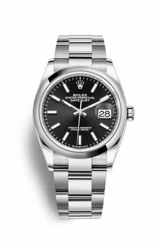 Rolex Datejust 36 Stainless Steel / Domed / Black / Oyster 126200-0004