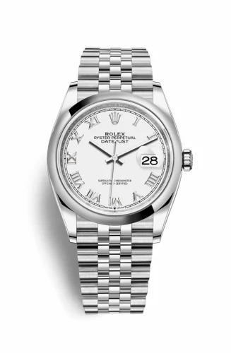 Rolex Datejust 36 Stainless Steel / Domed / White Roman / Jubilee 126200-0007