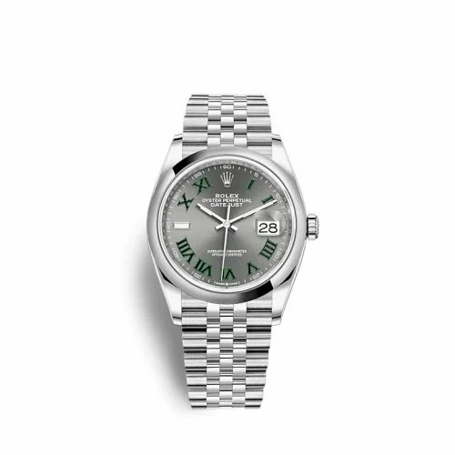 Rolex Datejust 36 Stainless Steel / Domed / Slate - Roman / Jubilee 126200-0017