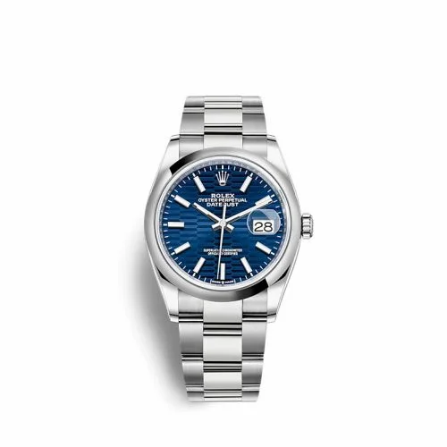 Rolex Datejust 36 Stainless Steel / Domed / Blue - Fluted / Oyster 126200-0022