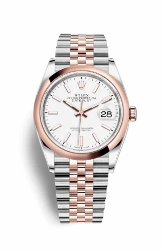 Rolex Datejust 36 Stainless Steel / Everose / Smooth / White / Jubilee 126201-0017