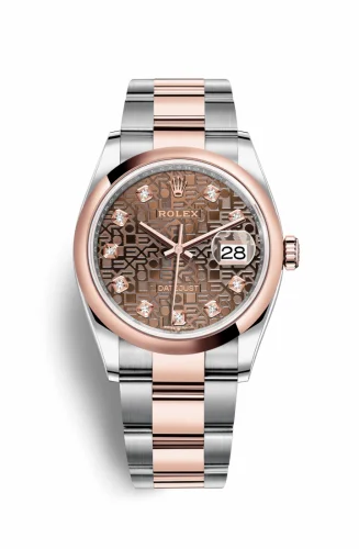 Rolex Datejust 36 Stainless Steel / Everose / Smooth / Chocolate Computer / Oyster 126201-0026