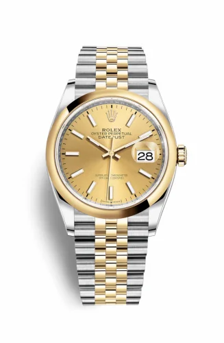 Rolex Datejust 36 Stainless Steel / Yellow Gold / Smooth / Champagne / Jubilee 126203-0015