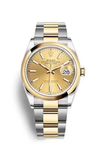 Rolex Datejust 36 Stainless Steel / Yellow Gold / Smooth / Champagne / Oyster 126203-0016