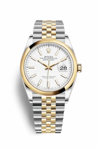 Rolex Datejust 36 Stainless Steel / Yellow Gold / Smooth / White / Jubilee 126203-0019