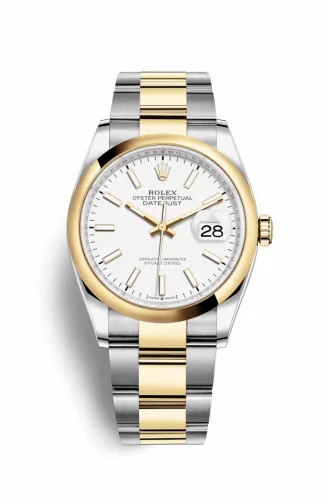 Rolex Datejust 36 Stainless Steel / Yellow Gold / Smooth / White / Oyster 126203-0020