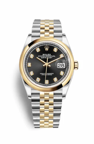 Rolex Datejust 36 Stainless Steel / Yellow Gold / Smooth / Black Diamond / Jubilee 126203-0021