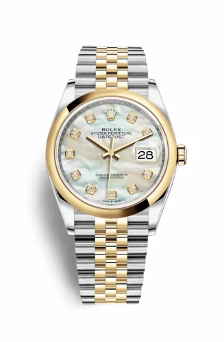 Rolex Datejust 36 Stainless Steel / Yellow Gold / Smooth / MOP Diamond / Jubilee 126203-0023
