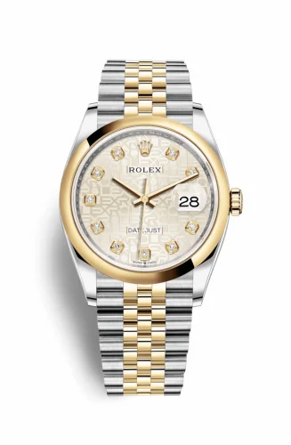 Rolex Datejust 36 Stainless Steel / Yellow Gold / Smooth / Silver Computer / Jubilee 126203-0027