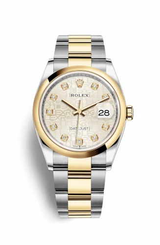 Rolex Datejust 36 Stainless Steel / Yellow Gold / Smooth / Silver Computer / Oyster 126203-0028