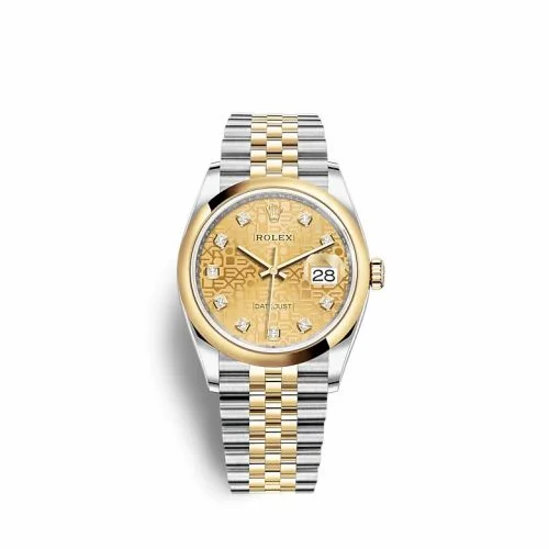Rolex Datejust 36 Stainless Steel / Yellow Gold / Smooth / Champagne Computer / Jubilee 126203-0033
