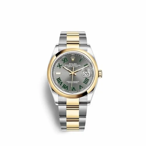 Rolex Datejust 36 Stainless Steel / Yellow Gold / Smooth / Slate Roman / Oyster 126203-0036