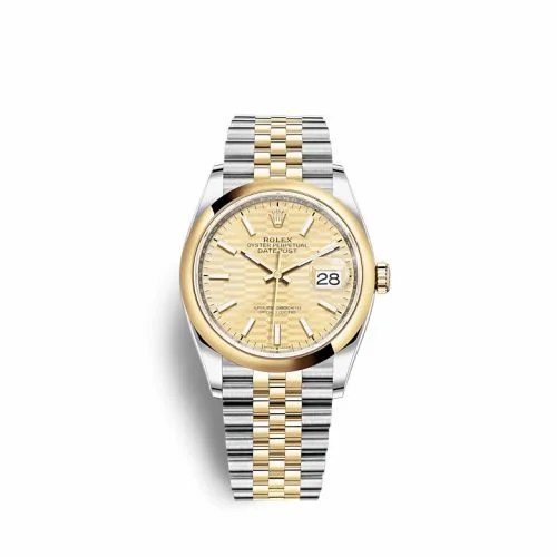 Rolex Datejust 36 Stainless Steel / Yellow Gold / Smooth / Golden - Fluted / Jubilee 126203-0039