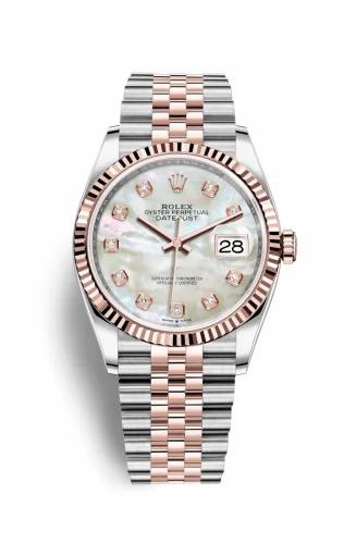Rolex Datejust 36 Stainless Steel / Everose / Fluted / MOP Diamond / Jubilee 126231-0021